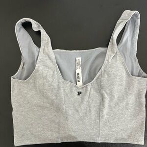 PINK Victoria's Secret Light Gray Seamless Scoop Sports Bra